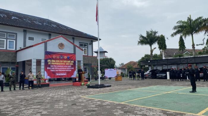 Apel siaga yang digelar pada Senin, (23/12/2024) sebagai persiapan menyambut Natal dan Tahun Baru 2025
